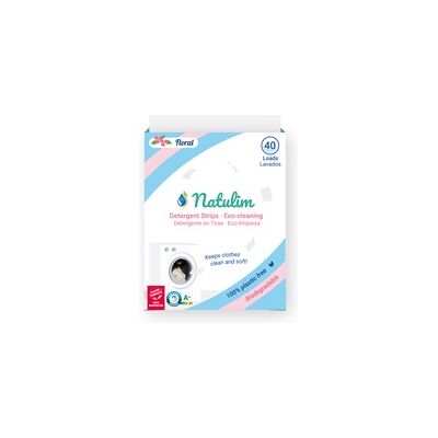 Tiras de detergente ecológico Natulim floral - 40 lavados Tiras de detergente ecológico Natulim floral - 40 lavados