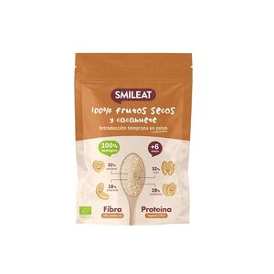 Smileat Polvo Orgánico de Frutos Secos y Cacahuete - Comida para Bebés 200g Smileat Polvo Orgánico de Frutos Secos y Cacahuete - Comida para Bebés 200g