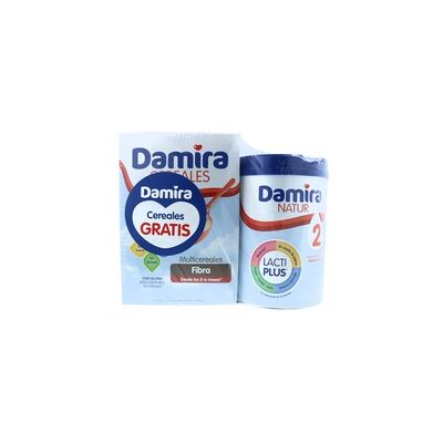 Pack Damira Natur 2+Cereales Fibra 800 g + cereales gratis - Damira Pack Damira Natur 2+Cereales Fibra 800 g + cereales gratis - Damira