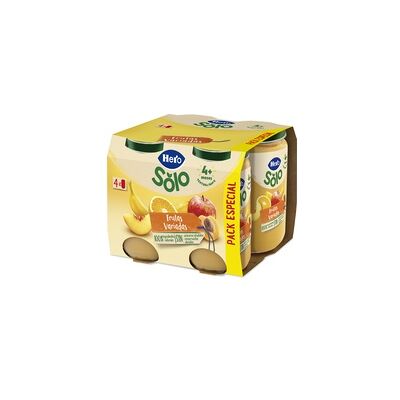 3 x Pack tarro frutas variadas Solo 4m+ Hero 4 unidades de 190g - Hero 3 x Pack tarro frutas variadas Solo 4m+ Hero 4 unidades de 190g - Hero
