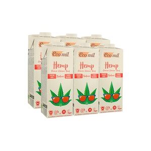 Ecomil Bebida de Cáñamo Bio (Sin Azúcar) 6 unidades de 1L (Cáñamo) - Ecomil