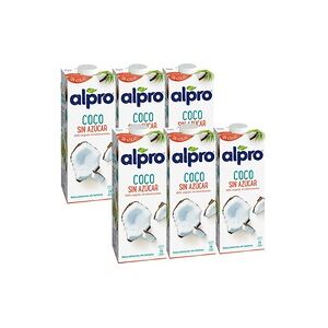 Alpro Pack bebida de coco sin azúcar 6 unidades de 1L (Coco) - Alpro