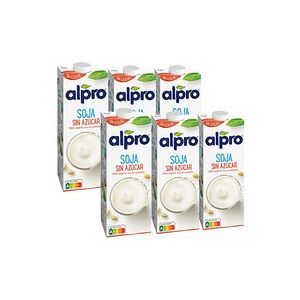 Alpro Pack bebida de soja sin azúcar 6 unidades de 1L - Alpro