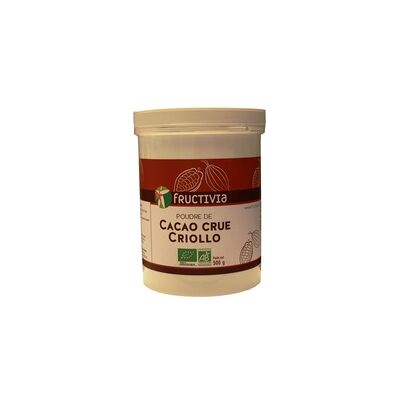 Fructivia Cacao Criollo en Polvo - Orgánico, Crudo, 500g Fructivia Cacao Criollo en Polvo - Orgánico, Crudo, 500g