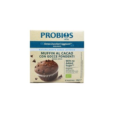 3 x Magdalenas de cacao con chispas de chocolate oscuro 160 g - Probios 3 x Magdalenas de cacao con chispas de chocolate oscuro 160 g - Probios
