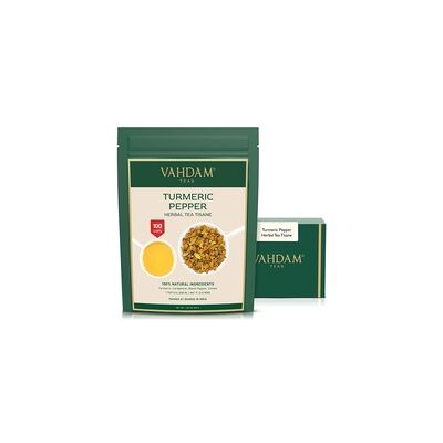 Tisana cúrcuma pimienta té de hierbas 200 g - Vahdam Teas Tisana cúrcuma pimienta té de hierbas 200 g - Vahdam Teas