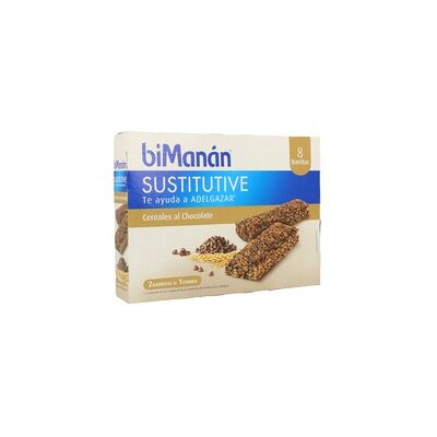 Barrita Sustitutiva Cereales al Chocolate 8 unidades biManán Barrita Sustitutiva Cereales al Chocolate 8 unidades biManán