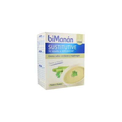 Crema Sustitutiva de Verduras y Espárragos 6 sobres biManán Crema Sustitutiva de Verduras y Espárragos 6 sobres biManán