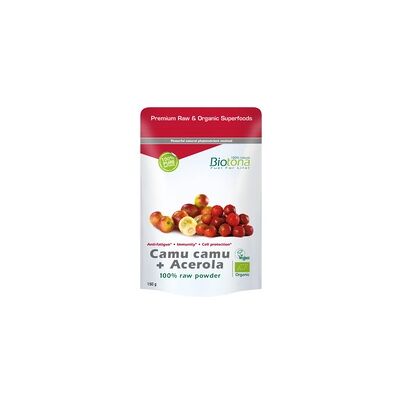 Polvo orgánico de camu camu y acerola - Superfood de Biotona Polvo orgánico de camu camu y acerola - Superfood de Biotona