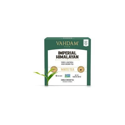Té blanco imperial del himalaya 15 bolsitas infusoras - Vahdam Teas Té blanco imperial del himalaya 15 bolsitas infusoras - Vahdam Teas