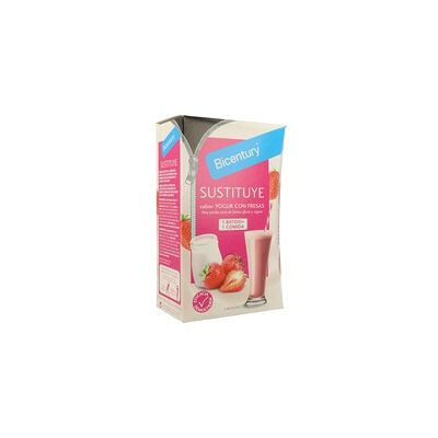 Batido Sustituye en polvo yogur & fresa 5 sobres - Bicentury Batido Sustituye en polvo yogur & fresa 5 sobres - Bicentury