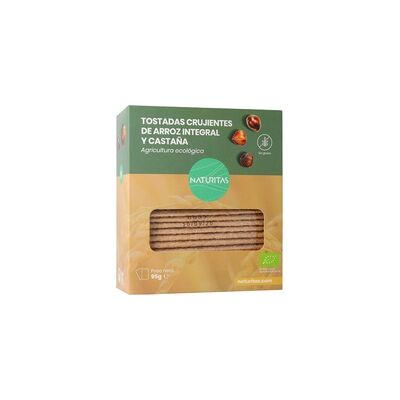 5 x Tostadas crujientes de arroz integral y castaña sin gluten Bio 95 g - Naturitas Essentials 5 x Tostadas crujientes de arroz integral y castaña sin gluten Bio 95 g - Naturitas Essentials