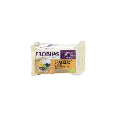 Galletas de avena Panito Probios con sésamo, chía, vegano, sin gluten 4 unidades Galletas de avena Panito Probios con sésamo, chía, vegano, sin gluten 4 unidades
