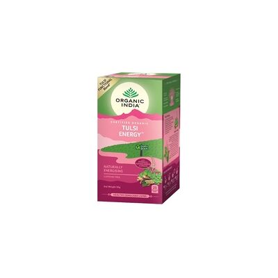 3 x Tulsi Energy infusión ayurvédica 25 bolsitas infusoras - Organic India 3 x Tulsi Energy infusión ayurvédica 25 bolsitas infusoras - Organic India