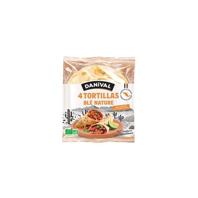 5 x Tortilla de trigo 4 unidades Bio 300 g - Danival 5 x Tortilla de trigo 4 unidades Bio 300 g - Danival