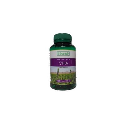 Aceite de Chia 100 cápsulas de 500 mg Inkanat Aceite de Chia 100 cápsulas de 500 mg Inkanat