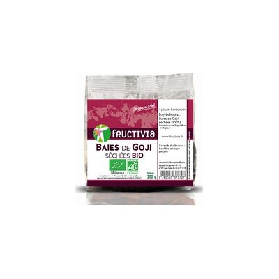 Bayas de goji secas orgánicas 200 g - Fructivia Bayas de goji secas orgánicas 200 g - Fructivia