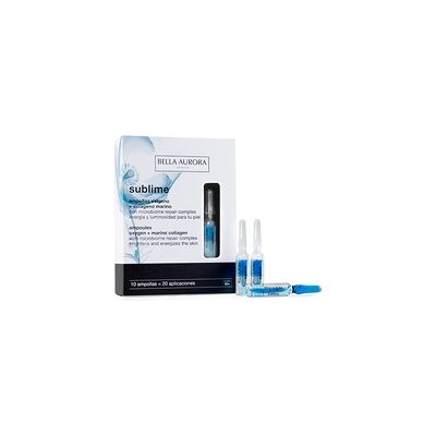 Sublime Ampollas oxígeno + colágeno 10 ampollas de 2ml - Bella Aurora Sublime Ampollas oxígeno + colágeno 10 ampollas de 2ml - Bella Aurora
