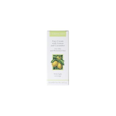 Crema facial de limón y pepino 50 ml - L'Erbolario Crema facial de limón y pepino 50 ml - L'Erbolario