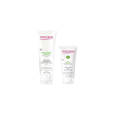 Pack Cuidado matificante AC 40ml + gel de limpieza purificante 75ml 1 unidad - Topicrem Pack Cuidado matificante AC 40ml + gel de limpieza purificante 75ml 1 unidad - Topicrem
