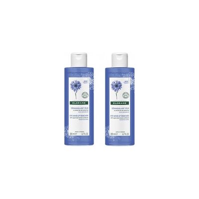 Duo desmaquillante de ojos al aciano de cultivo ecológico - ojos sensibles 2 unidades de 200ml - Klorane Duo desmaquillante de ojos al aciano de cultivo ecológico - ojos sensibles 2 unidades de 200ml - Klorane