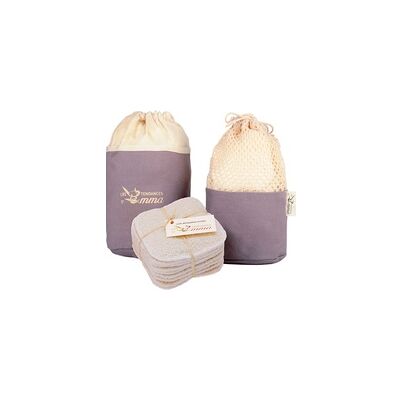 Eco kit hermosa bolsa de algodón orgánico de doble cara 1 unidad - Les Tendances D'Emma Eco kit hermosa bolsa de algodón orgánico de doble cara 1 unidad - Les Tendances D'Emma