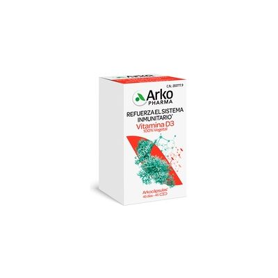 Arkopharma Arkocápsulas Vitamina D3 100% Vegetal - Suplemento Arkopharma Arkocápsulas Vitamina D3 100% Vegetal - Suplemento