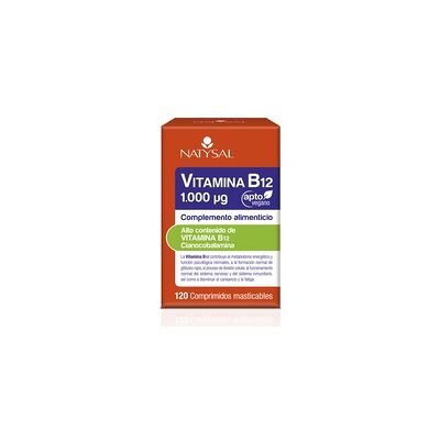 Natysal Vitamina B12 1000 Mcg - Vitaminas y Suplementos Natysal Vitamina B12 1000 Mcg - Vitaminas y Suplementos