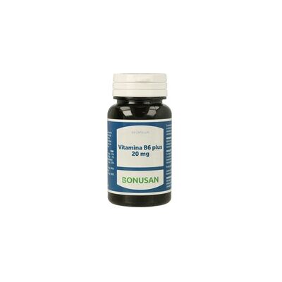 Vitamina B6 Plus 20 mg 60 cápsulas vegetarianas Bonusan Vitamina B6 Plus 20 mg 60 cápsulas vegetarianas Bonusan