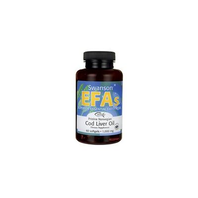 Aceite de hígado de bacalao noruego Swanson 1000mg - 60 cápsulas blandas Aceite de hígado de bacalao noruego Swanson 1000mg - 60 cápsulas blandas