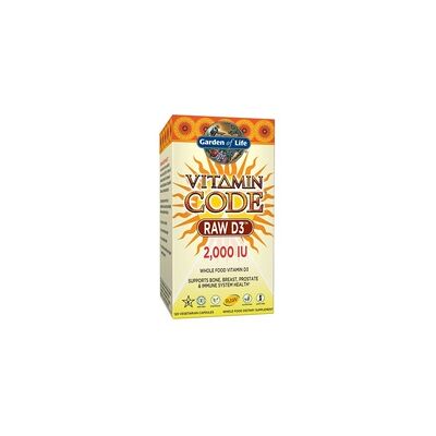 Garden of Life Código de Vitaminas D3 en crudo - 2000 IU - 120 cápsulas vegetales Garden of Life Código de Vitaminas D3 en crudo - 2000 IU - 120 cápsulas vegetales