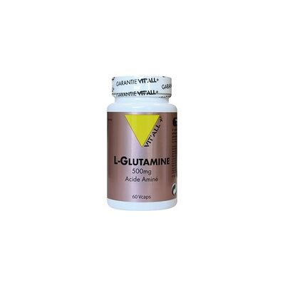 Vit'All+ L Glutamina 500mg - Suplemento Dietético - 100 Cápsulas Vit'All+ L Glutamina 500mg - Suplemento Dietético - 100 Cápsulas