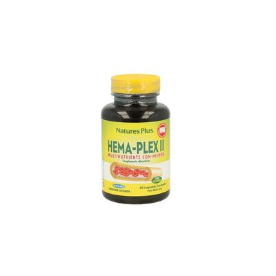 Suplemento de vitaminas y minerales Nature's Plus Hema-Plex II - 60 tabletas Suplemento de vitaminas y minerales Nature's Plus Hema-Plex II - 60 tabletas