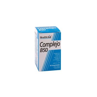 HealthAid Complejo B50 de Vitamina - Comprimidos de Liberación Prolongada 30's HealthAid Complejo B50 de Vitamina - Comprimidos de Liberación Prolongada 30's