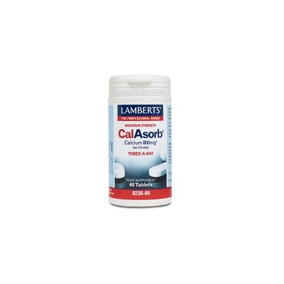 Lamberts CalAsorb 60 Tabletas - Suplemento de Citrato de Calcio para la Salud Ósea Lamberts CalAsorb 60 Tabletas - Suplemento de Citrato de Calcio para la Salud Ósea
