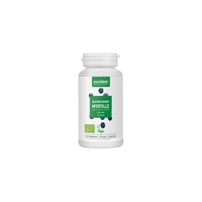 Myrtille Bio Vegana - 120 cápsulas - Purasana - Suplemento dietético Myrtille Bio Vegana - 120 cápsulas - Purasana - Suplemento dietético
