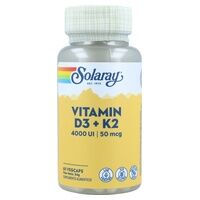 Solaray Vitamin D3 + K2 60 cápsulas vegetales Solaray