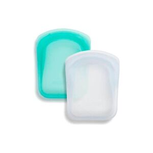 Bolsa de silicona pequeñas blanca turquesa pocket 11,5x9 cm 2 unidades (Turquesa) - Stasher Bolsa de silicona pequeñas blanca turquesa pocket 11,5x9 cm 2 unidades (Turquesa) - Stasher