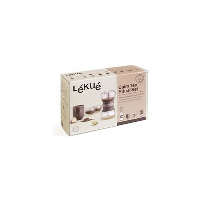 Lékué Calm Tea Ritual Set - Juego de té, Infusor, 2 Tazas, Frascos Lékué Calm Tea Ritual Set - Juego de té, Infusor, 2 Tazas, Frascos