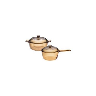 Set amber 2 piezas cazo y cazuela 2 unidades - Visions Set amber 2 piezas cazo y cazuela 2 unidades - Visions