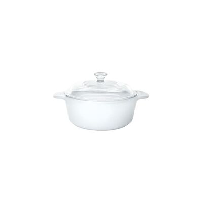 Olla blanca con tapa de cristal 1,25 L 1 unidad - CorningWare Olla blanca con tapa de cristal 1,25 L 1 unidad - CorningWare
