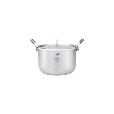 Olla de titanio 6 l Olla + tapa (Plata) - Keith Olla de titanio 6 l Olla + tapa (Plata) - Keith