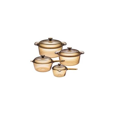Set amber 4 piezas 2 cazos y 2 cazuelas 4 unidades - Visions Set amber 4 piezas 2 cazos y 2 cazuelas 4 unidades - Visions