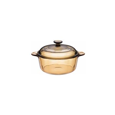 Cazuela de cristal con tapa amber 2,25L 1 unidad - Visions Cazuela de cristal con tapa amber 2,25L 1 unidad - Visions