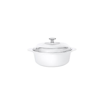 Olla blanca con tapa de cristal 3,25 L 1 unidad - CorningWare Olla blanca con tapa de cristal 3,25 L 1 unidad - CorningWare