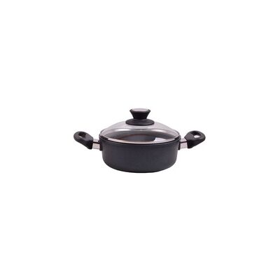 Cazuela de inducción de 20 cm / 8cm alto 1 unidad (Negro) - Skk Cazuela de inducción de 20 cm / 8cm alto 1 unidad (Negro) - Skk
