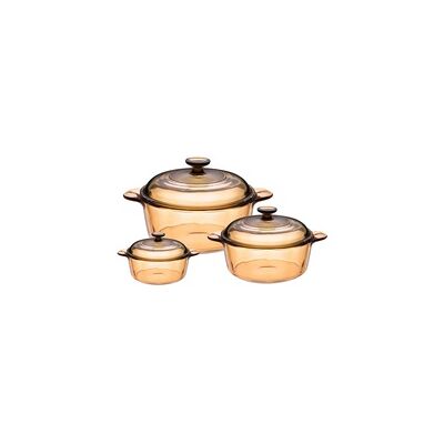 Set amber 3 piezas ollas 3 unidades - Visions Set amber 3 piezas ollas 3 unidades - Visions
