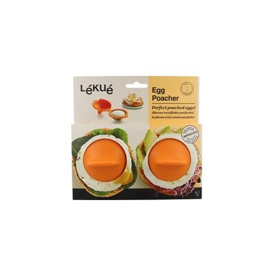 Escalfador de huevos 2 unidades (Naranja) - Lékué Escalfador de huevos 2 unidades (Naranja) - Lékué