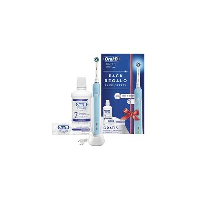 Pack Cepillo de dientes eléctrico recargable, Pasta y colutorio 3D White gratis 1 unidad - Oral-B Power Pack Cepillo de dientes eléctrico recargable, Pasta y colutorio 3D White gratis 1 unidad - Oral-B Power