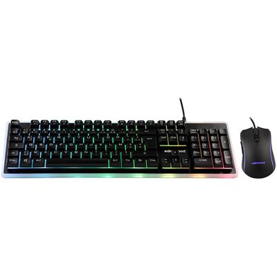 Pack Gaming Edenwood 2en1 : Teclado retro iluminado Español y ratón de alta precisión Pack Gaming Edenwood 2en1 : Teclado retro iluminado Español y ratón de alta precisión